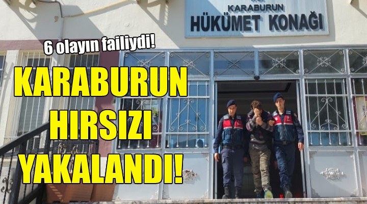 Karaburun hırsızı yakalandı!