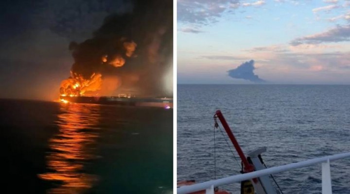 Karadeniz de iki tanker gemisinde patlama! Bakan Uraloğlu ndan ilk açıklama