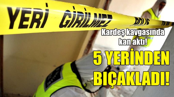 Kardeş kavgasında kan aktı... 5 yerinden bıçakladı!