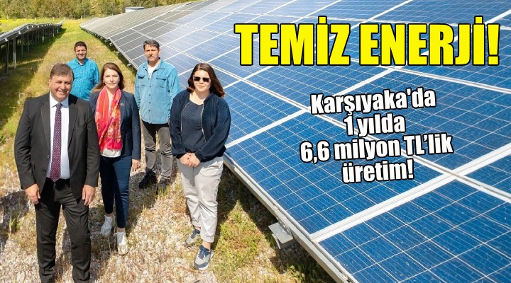 Karşıyaka 1 yılda 6,6 milyon TL’lik temiz enerji üretti!