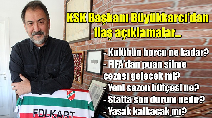 Karşıyaka da Büyükkarcı dan flaş açıklamalar