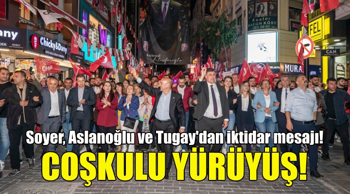 Karşıyaka da binlerce kişi iktidar sloganlarıyla yürüdü!