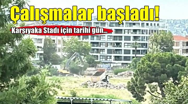 Karşıyaka'nın stadında hafriyat çalışmaları başladı