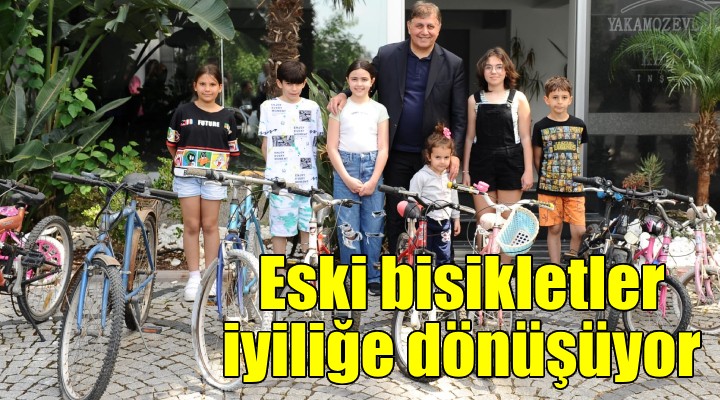 Karşıyakalı çocuklardan bisiklet dayanışması... Eski bisikletler iyiliğe dönüşüyor