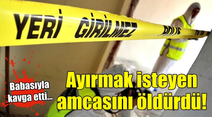 Kavgayı ayırmak isteyen amcasını öldürdü!