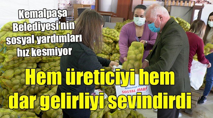 Kemalpaşa da sosyal yardımlar hız kesmiyor... HEM ÜRETİCİYİ HEM DAR GELİRLİYİ SEVİNDİRDİ