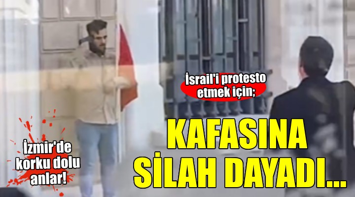 Kendi kafasına silah dayayıp İsrail i protesto etti!