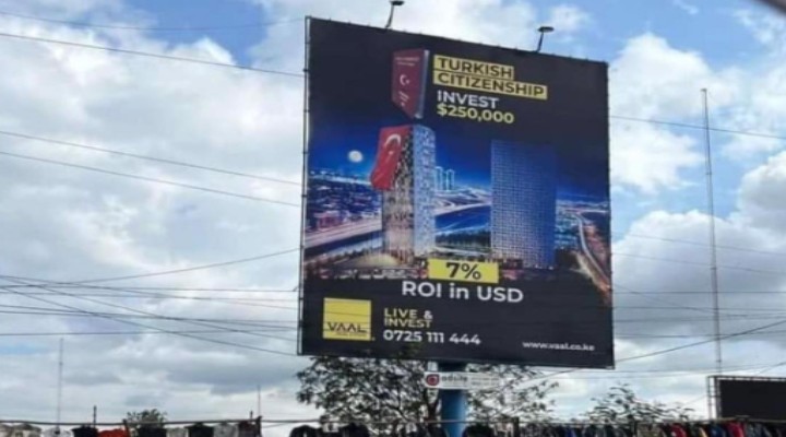 Kenya da bit pazarında Türk vatandaşlığı reklamı!