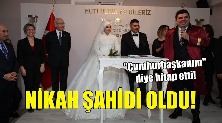 Kılıçdaroğlu genç çiftin nikah şahidi oldu!