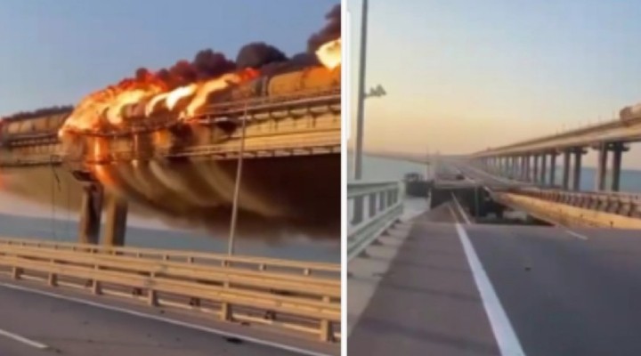 Kırım Köprüsü nde büyük patlama!