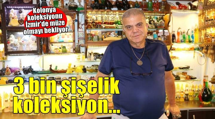 Koleksiyonunda, 1886 dan bugüne 3 bin kolonya şişesini bir araya getirdi