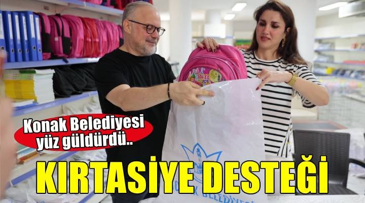 Konak Belediyesi’nin kırtasiye desteği yüzleri güldürdü
