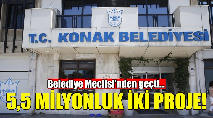 Konak’ın 5,5 milyonluk iki projesi yola çıktı!