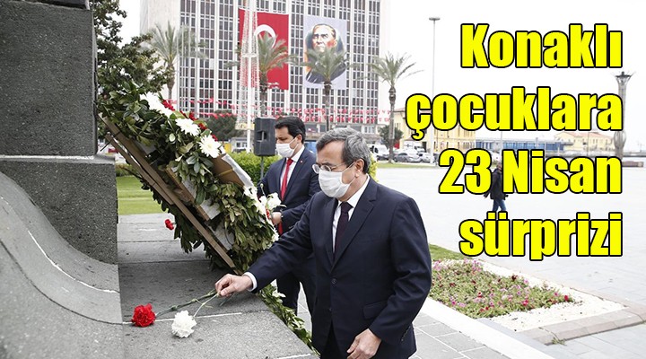 Konaklı çocuklara 23 Nisan sürprizi