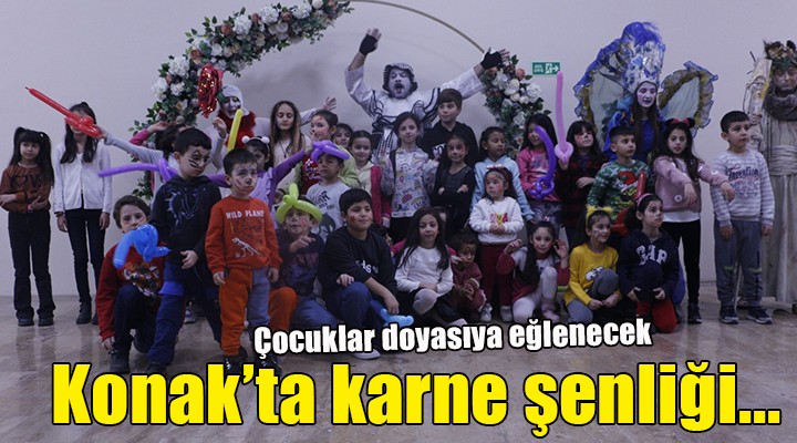 Konaklı çocuklara karne şenliği...