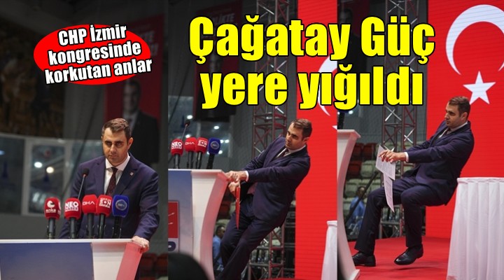 Kongrede korkutan anlar... Çağatay Güç yere yığıldı!