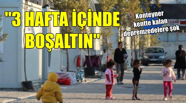 Konteyner kentte kalan depremzedelere büyük şok!