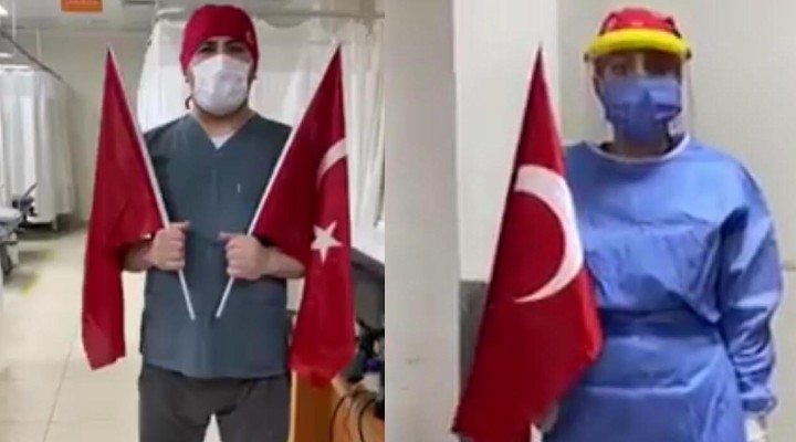 Korona kahramanlarından İstiklal Marşı...