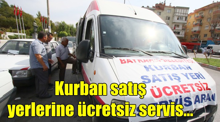 Kurban satış yerlerine ücretsiz servis