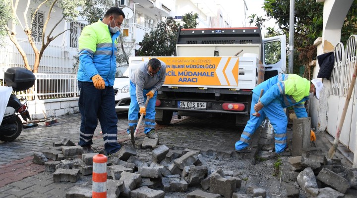 Kuşadası nda acil müdahale ekipleri iş başında!