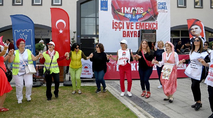 Kuşadası nda coşkulu 1 Mayıs kutlaması...