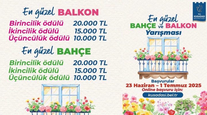 Kuşadası nın en güzel balkonu seçilecek