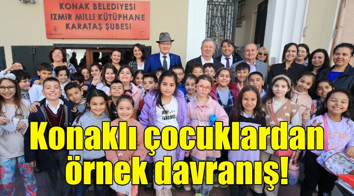 Kütüphane Haftası’nda Konaklı çocuklardan örnek davranış!