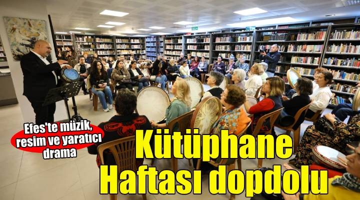 Kütüphane haftası dopdolu:müzik,resim ve yaratıcı dram bir arada
