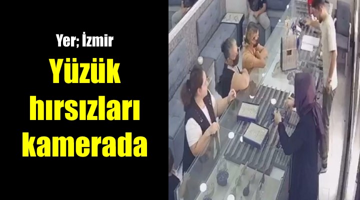 Kuyumcudan yüzük hırsızlığı kamerada