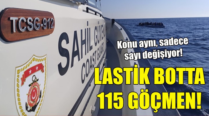 Lastik botta 115 göçmen!