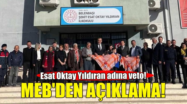 MEB den açıklama geldi...Esat Oktay Yıldıran adına veto!