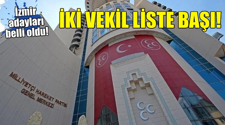 MHP nin İzmir milletvekili adayları belli oldu!