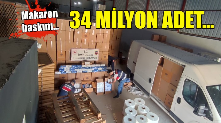 Makaron operasyonu... 34 milyon adet ele geçirildi!