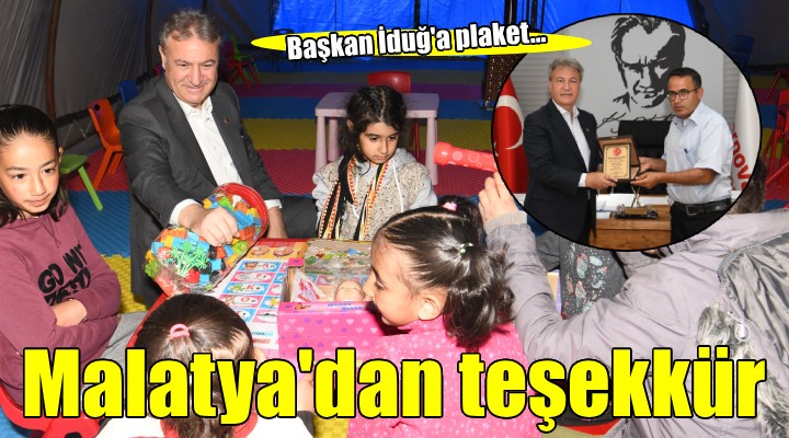 Malatya’dan Başkan İduğ’a teşekkür ziyareti...