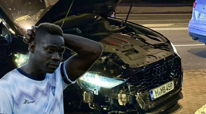 Mario Balotelli trafik kazası geçirdi!