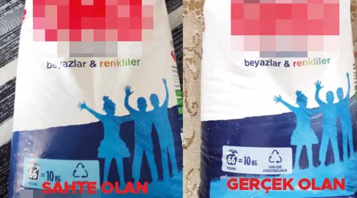 Markalı pakette sahte deterjan!