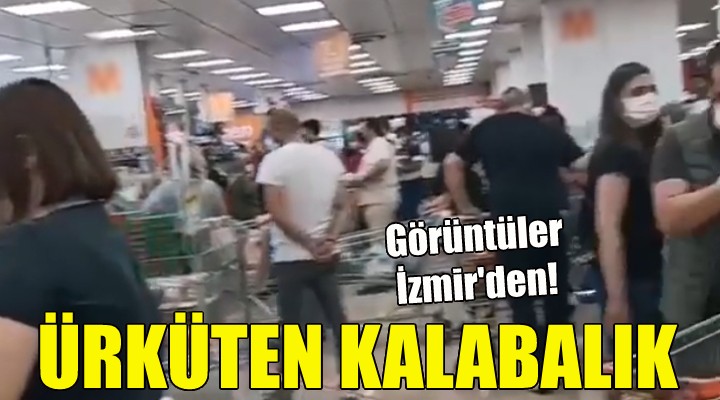 Marketlerde ürküten kalabalık!