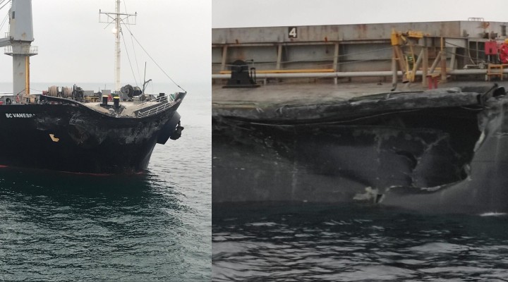 Marmara Denizi’nde iki gemi çarpıştı!