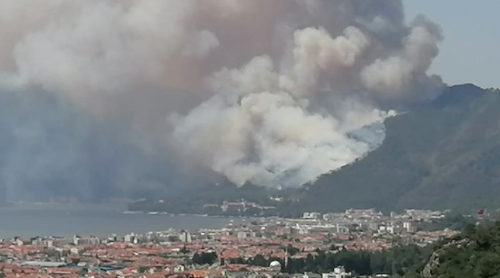 Marmaris te orman yangını: 1 personel hayatını kaybetti