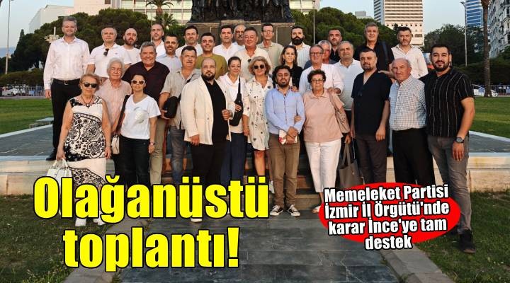 Memleket Partisi İzmir Örgütü olağanüstü gündemle toplandı