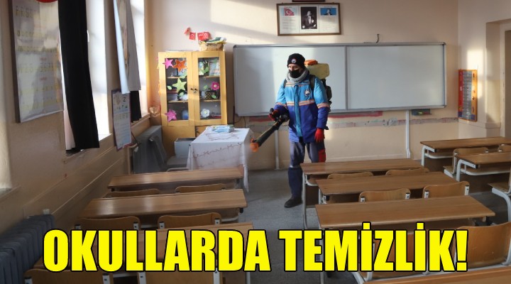 Menderes te okullar dezenfekte edildi!