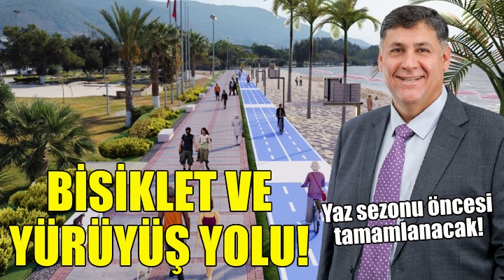 Menderes te sahil bölgesine bisiklet ve yürüyüş yolu!