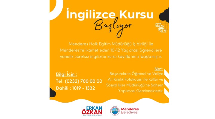 Menderes te ücretsiz İngilizce kursu...