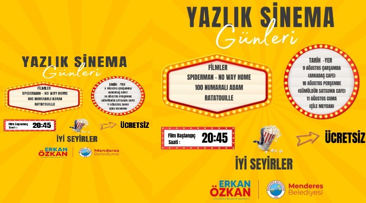 Menderes’te sinema zamanı...