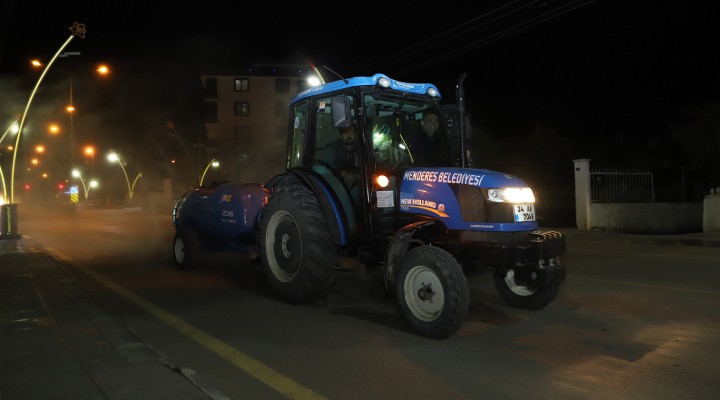 Menderes’te tüm sokaklara dezenfekte