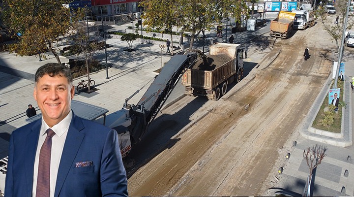 Menderes’te yoğun yol çalışması...