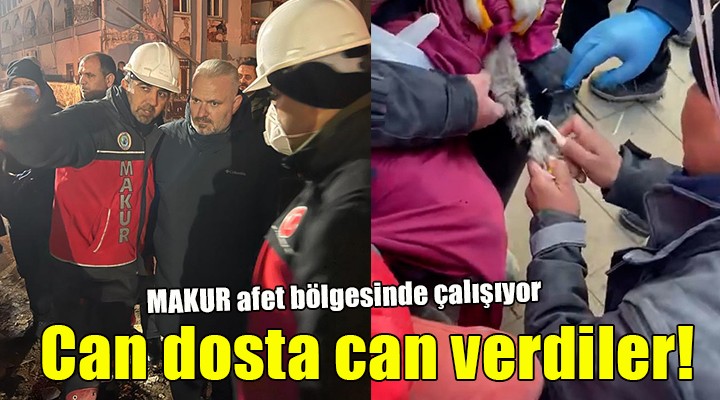 Menemen Belediyesi ekipleri afet bölgesinde... Can dosta can verdiler!