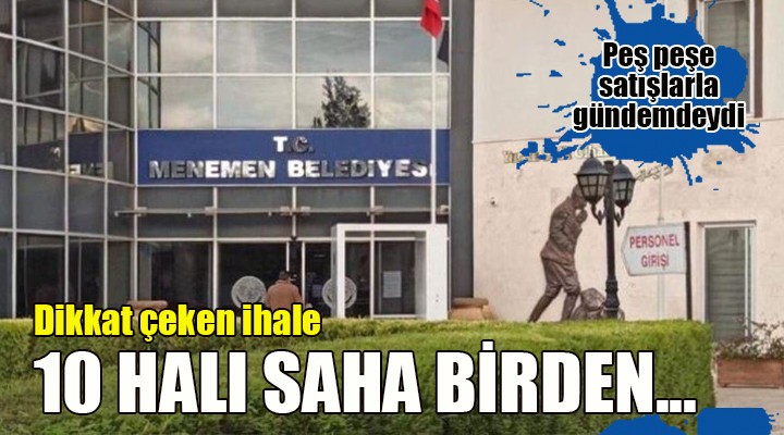 Menemen Belediyesi halı saha işine girdi...