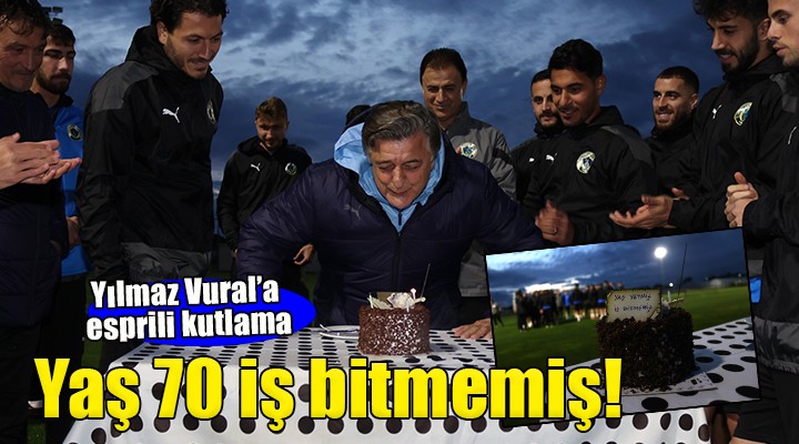 Menemen FK da Yılmaz Vural a esprili kutlama