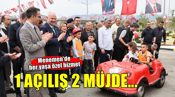Menemen'de çocuklar için trafik eğitim parkuru açıldı